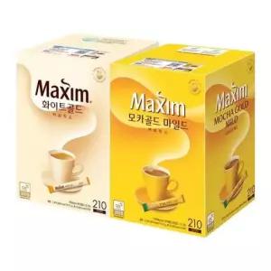 믹스커피 맥심 모카골드 마일드 화이트골드 210T