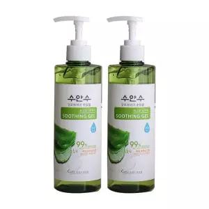[2개] 수안수 알로에 베라 99 수딩젤 펌프형 400ml x 2개