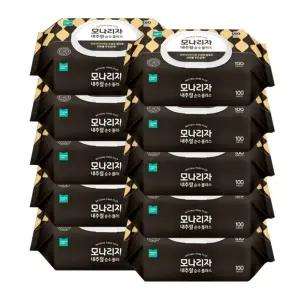 모나리자 내추럴 플러스 물티슈 캡형 100매x8팩