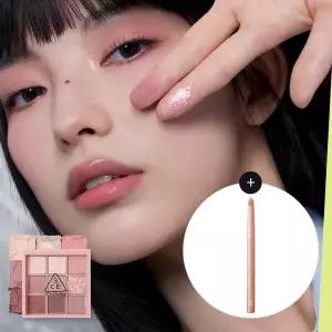 3CE 멀티 아이 컬러 팔레트+글로우 아이 포인트 브러쉬