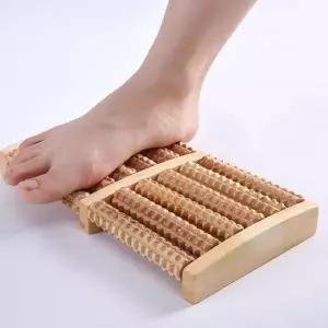 (색상 돌돌이 발 지압판 발마사지기)발지압 마사지기 원목 롤러형 가정용 안마기