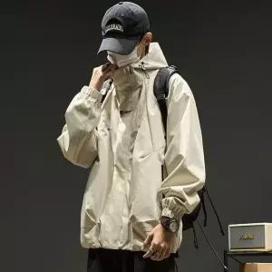 샤오원샵 남친 캐주얼 후드 루즈핏 바람막이 카고 점퍼 봄가을 코트 등산복 키작남 꾹3