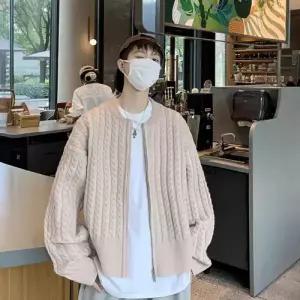 쉬헐크 남친 남사친 가을 꽈배기 스웨터 집업 쇼트 카디건 KKE3