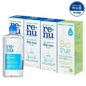 [공식] 바슈롬 리뉴 후레쉬 렌즈세척액 500ml x3개 + 바이오트루 500ml x1개