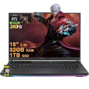 ASUS ROG STRIX G18 G814 게이밍 I9 FHD 백라이트 노트북 2560X1600 16코어 9955HX 18인치 32GB AMD DCI 240HZ WIN11 카메라 RGB RTX P3 RYZEN SSD 1TB 5070 허브 100 ICP 14900HX GEFORCE DDR5 5K