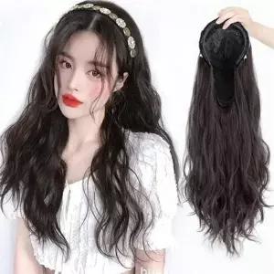 [셀러에이드]여성 머리띠 가발 여성 반가발 헤어밴드 곱슬머리 웨이브 자연