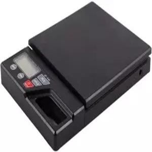 UWBY 일렉트로닉 고정밀 디지털 0g 휴대용 LCD 디스플레이 타레 제로 기능으로 빵 커피 약용 저울(블랙