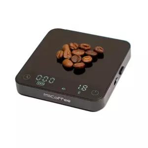MiiCoffee 미니프레스 커피 저울 에스프레소 및 푸어오버 알루미늄 바디 글래스 탑을 오토 타이머