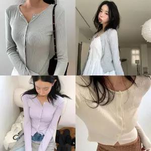 모코블링 실키 슬림 버튼 가디건 긴팔가디건 슬림핏 레이어드가디건 썸머골지가디건 봄신상1292645