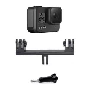 고품질 고프로 호환 액션캠 알미늄 더블 헤드 마운트 거치대 LED 라이트 (W4CE7AF)