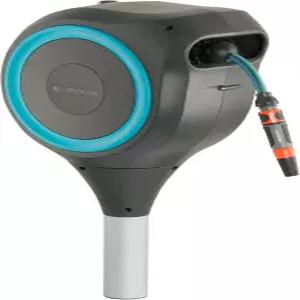 Gardena 18604 50피트 x 1/2인치 자동 접이식 정원 호스 릴 잔디에 간단한 물주기를 위한 간편한 회전 기능