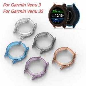 호환용 가민 Garmin Venu 3 3S 스마트 시계 밴드 용 TPU 보호 케이스 커버 Clear Soft 실리콘 범퍼 Venu3 P