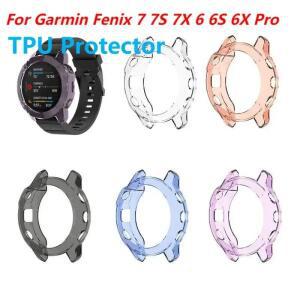 호환용 가민 Garmin Fenix 7 7S 7X Pro Solar 6 6S 6X Pro TPU 투명 보호기 스마트 시계 스트랩 실리콘