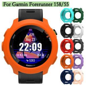 호환용 가민 Garmin Forerunner 158/55 시계 쉘 장식 소프트 실리콘 투명 스크린 보호 케이스 슈퍼 라이트