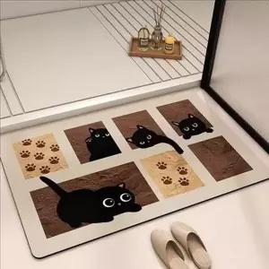 [콩심팥심]현관 욕실 발 매트 흡수력 규조토 발 매트 반려동물 화장실