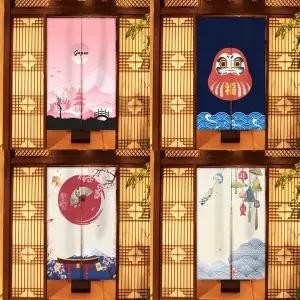 [콩심팥심]WL 레이지 일본 노렌 가림막커튼 주문제작(85cmx90cm) 공간분리커튼