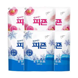 피죤 섬유유연제 리필 핑크로즈 2.3L, 3개 + 블루비앙카 2.3L, 3개