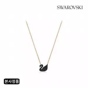 [/본사정품] Iconic Swan Small 로즈골드 블랙 네크리스 5204133