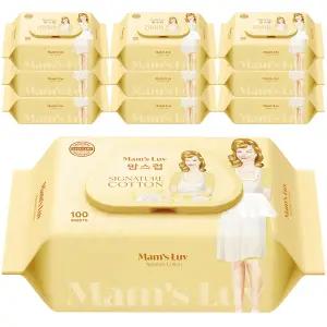 맘스럽 시그니처코튼 저자극 물티슈 소프트 캡형 50g 100매입 10팩/20팩