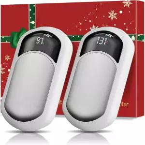 AI 손난로 충전식 2팩 6400mAh 휴대용 포켓 전동 크리스마스 장갑 여행 사냥 필수품 남성용 3종 세트