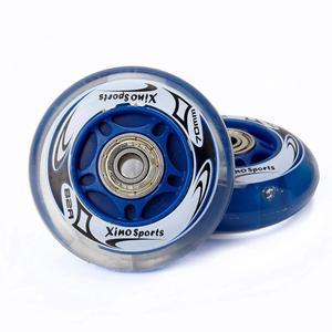 LED 조명이 있는 XINO 스포츠 인라인 스케이트 교체용 휠 베어링 포함 2MM 70MM