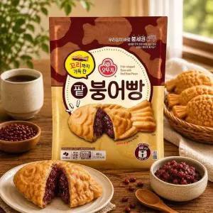 오뚜기 꼬리까지 가득 찬 팥붕어빵 480g 2개