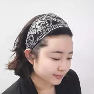 블링블링 와이드 레이스 헤어밴드