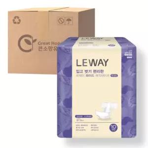 미래생활 르웨이 겉기저귀 와이드매직 특대형 10매 8팩(통기성)