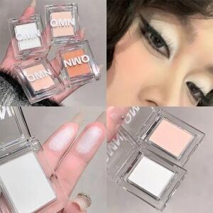 무광 화이트  살구색 아이섀도우 메이크업 지속되는 파인 파우더 페이스 하이라이트 누에 브라이트닝 단색