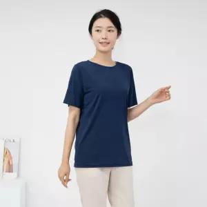 [모슬린]엄마옷 냉감 라운드 반팔티셔츠 614FGH369 마담중년여성빅사이즈50대60대