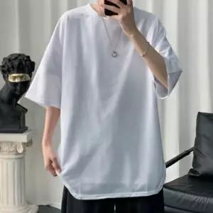 흰색 반팔 티셔츠 남성 기본 무지 여름 쿨 데일리 기본티