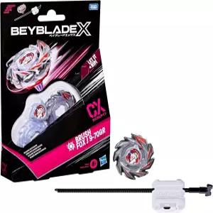 BEY BLADE X 브러시 폭스 J 970GR CX 스타터 팩 세트 타카라 토미 어택 타입 탑 및 런처 게임 장난감과의