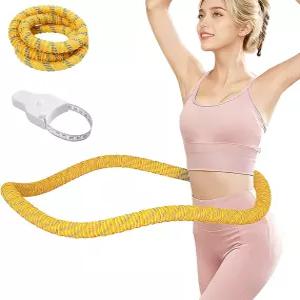 Lerpio 34/4/5 LBS 소프트 스프링 가중 후프 조용하고 핀치 방지 디자인 바디 테이프 측정 기능이 있는