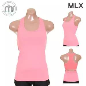 MLX 여성 핑크색 민소매 상의 비치웨어 요가복
