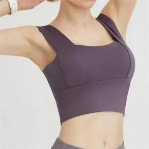 민소매 여성 요가복 상의 스포츠 여성 필라테스 상의 나시 브라