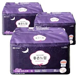 좋은느낌 오리지널 수퍼롱 오버나이트 10개입, 3팩 (총30개)
