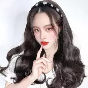 [셀러에이드]긴가발 패션머리띠 여성 헤어밴드 부분가발 헤어 촬영소품