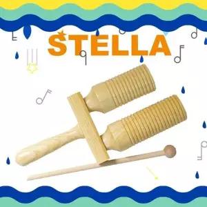 [하프클럽/]만들기 교구 STELLA 스텔라 우든 아고고 2구형 말렛 타악기 놀이