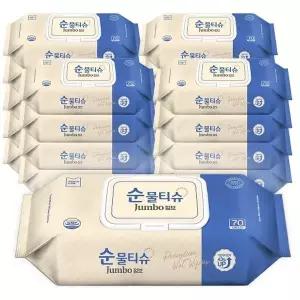 [모나리자] 순 물티슈 점보 캡형 70매 18팩