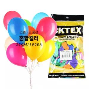 Party Club 25cm일반혼합(100입)촬영소품 파티 장식 풍선 예쁜 꾸미기 용풍선 용품