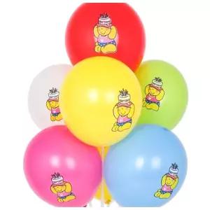 VPWM 30cm 인쇄 풍선 죠이베어 해피벌스데이 50개파티꾸미기 생일장식 스데이 생일용 행사용 꾸미기