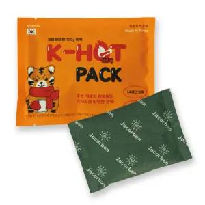K-Hotpack 따뜻한 핫팩 100g 10개입 작업복 등산복 발열 겨울용 대용량 휴대용손난로 군용 캠핑 골프 라운