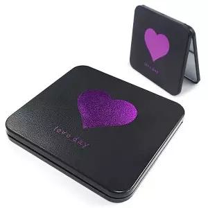 접이식 사각 손거울 하트 미니 양면 휴대용 화장