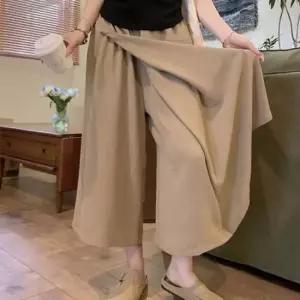 여자카고바지 랩스커트 와이드핏 밴딩 팬츠 치마바지 편한바지