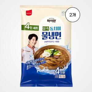 [삼립] 하이면 실속 동치미 물냉면 4인분 372g, 2개