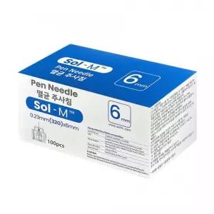 인슐린펜니들 SOL-M 솔엠 멸균주사침 32G 6MM 100개