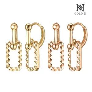 [골드앤] 18K 덤볼 클립 귀걸이