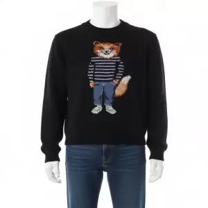 [메종키츠네]MAISON KITSUNE DRESSED FOX INTARSIA WOOL JUMPER PW00812KH0002-P199 드레스드 폭스 인타...