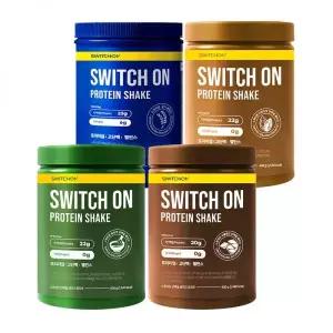 매장정품 SWITCH ON 단백질 쉐이크 대용량 400g (곡물맛,초코맛,말차맛,아몬드맛)