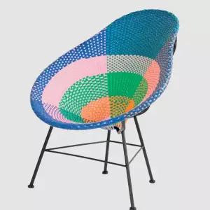 [자르파라]아보카도 디자인 라탄 에그쉘 카페 발코니 체어(72cm 4색)